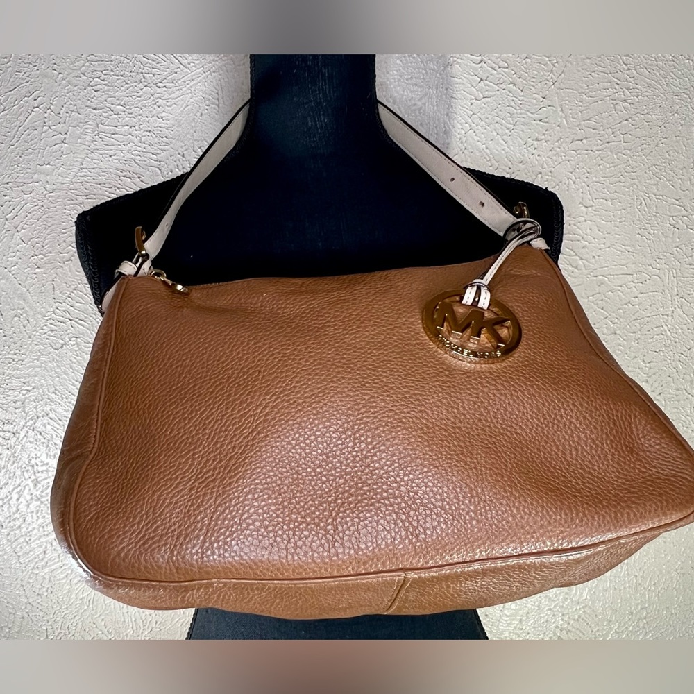 Michael Kors Two-Tone Tawny Brown Leather Purse